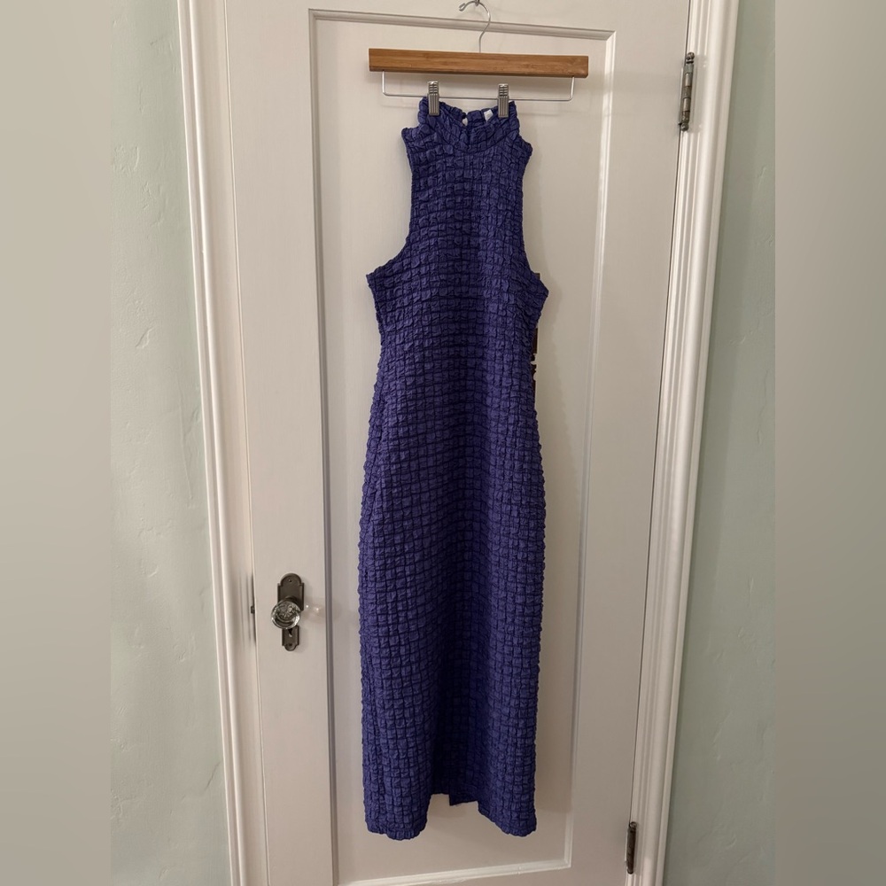 Purple Textured Women's Dress